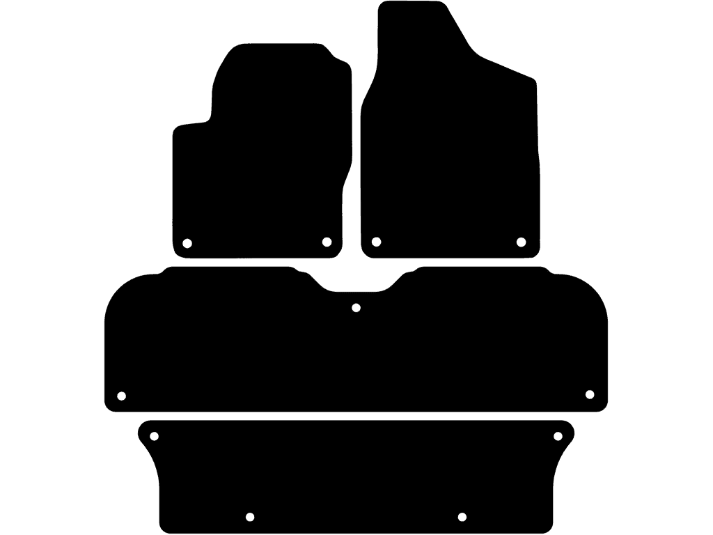 Rear mats with fixation