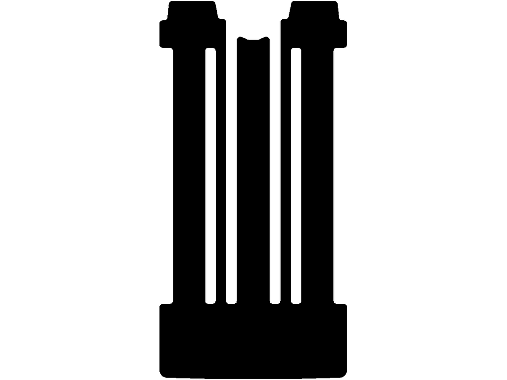 L2H1 | Rear | 6 rails | Twin sliding door